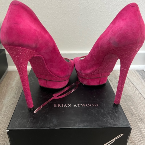 Brian Atwood B Heels - Pink Suede - size 8 - BARBIE vibe 💖 - Picture 6 of 10